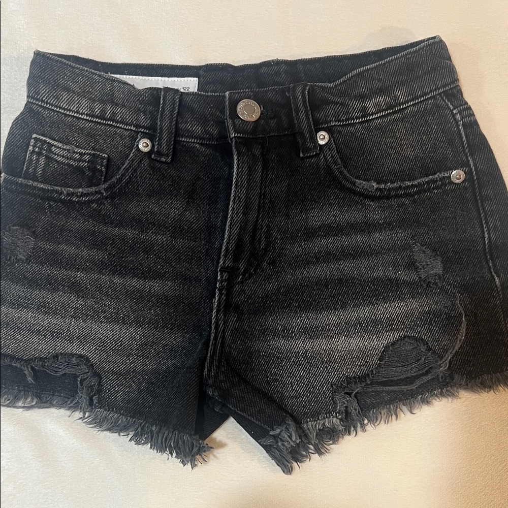 Zara Kids Black Denim Shorts